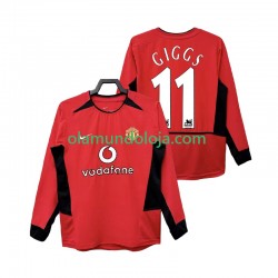 Camisola Manchester United GIGGS 11 Retro Homem Equipamento Primeiro 2004 2002 Manga Comprida